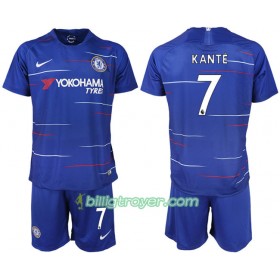 Billige Fotballdrakter Chelsea KANTE 7 Barn Hjemmedraktsett 2018/19 Kortermet